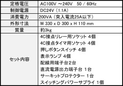 リレーシーケンス実習教材 検定用実習盤 仕様