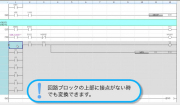 回路ブロックに接点がなくても変換可能